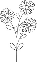 Flower Line Art