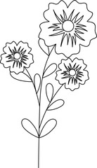 Flower Line Art