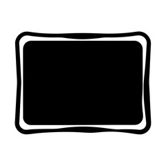 Stylized Black Rectangle with White Border, a Graphic Design Element