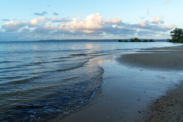 Late afternoon at the beach. Morwong Beach, CoochiemudloIsland, Queensland Australia.