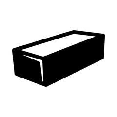 A minimalistic and clean black and white illustration of a brick