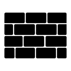 Obraz premium Minimalist brick wall pattern in black and white with rounded edges