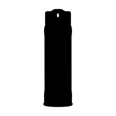 Black silhouette of a shotgun shell depicting ammunition for shooting sports