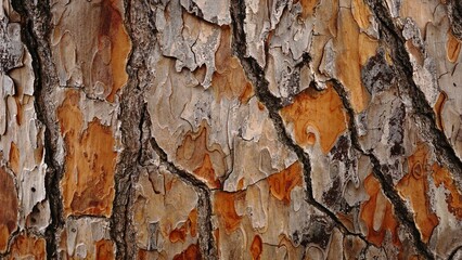 geometric texture of mediterranean pine tree bark skin