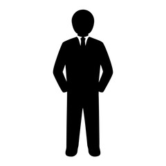 Silhouette of a business professional standing with confidence and a modern style