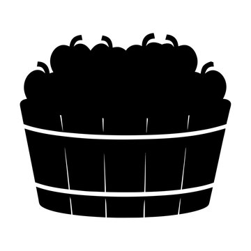 black apples basket clip art preview