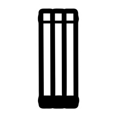 Abstract vertical bars or sticks creating a box like structure design