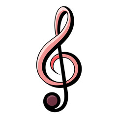 Elegant Treble Clef Sign for Sheet Music and Logos


