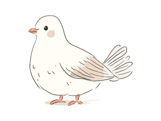 Flying Dove Vector Illustration – Peace Bird Clipart with Open Wings