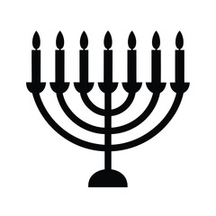 Single Menorah Candles Vector Art