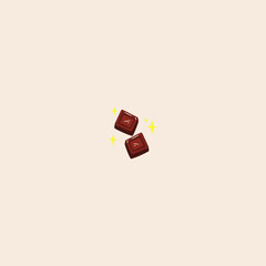 Chocolate icon flat vector design. 