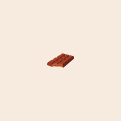 Chocolate icon flat vector design. 