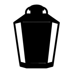 Monochrome lantern silhouette with a classic, simple and bold design style