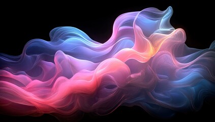 Colorful Abstract Smoke Waves.