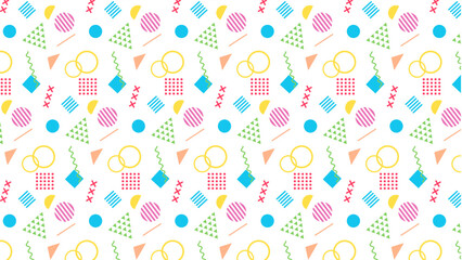 カラフルなメンフィスデザイン