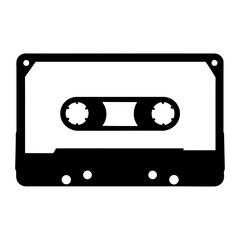 Monochrome Image of a Cassette Tape, a Nostalgic Relic of Audio History