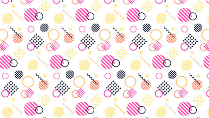 カラフルなメンフィスデザイン