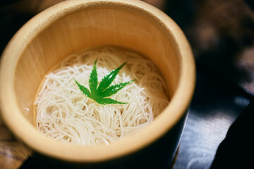 涼を呼ぶ夏の味覚 、竹筒そうめん