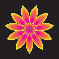 Mandala modern flower by design Pink