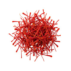 Naklejka premium Saffron isolated on transparent or white background, png