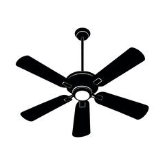 ceiling fan diary vector silhouette