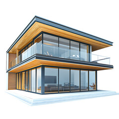 3D rendering of a modern house 