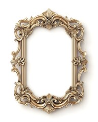 Ornate gold frame with elaborate carvings, perfect for a classic or vintage setting