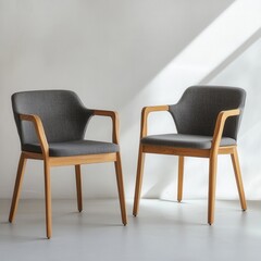 Obraz premium black leather chair