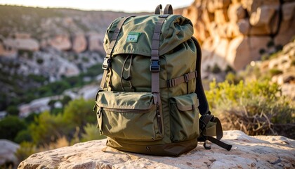 Olive Green Backpack Outdoors