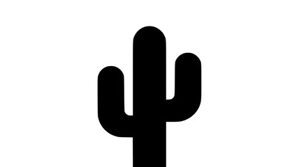 Obraz premium Silhouette of a cactus plant