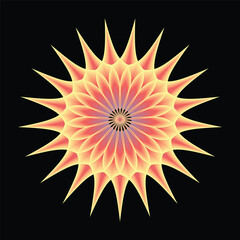 Beautiful gradient vector flower design