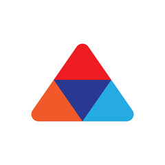 Triangle logo design vector template.