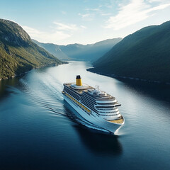 A peaceful boat drifting gently on a calm river, surrounded by lush greenery and clear skies. A serene escape into nature, where the quiet waters and soft breeze create a moment of tranquility.

