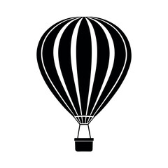 Naklejka premium hot air balloon vector silhouette