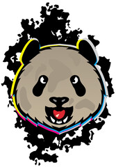 panda tete design fantaisie creation