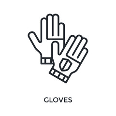 Gloves Icon Outline Style. Vector Illustration For Graphic Design
