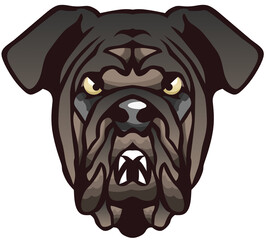 tete chien bulldog dessin