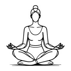 Minimalist Meditation Pose