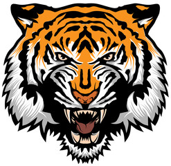 Tigre tete animal sauvage design