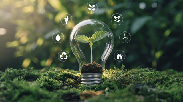 World Environment Day : Earth Surrounded by Lush Greenery and Sunlight - Powered by Adobe