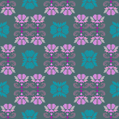 Abstract flora, Geometric Ethnic traditional seamless,Knitting,Navajo Native American Indian, tribal, traditional, pattern design for carpet, print, wrap, decorative, illustration, Fabric, Wallpaper, 
