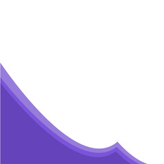 Flat Wave Corner Border Purple Color 