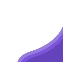 Flat Wave Corner Border Purple Color 