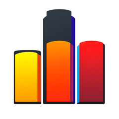 Growing graph, bar icon. Vector --v 6.1 --s 750 --raw