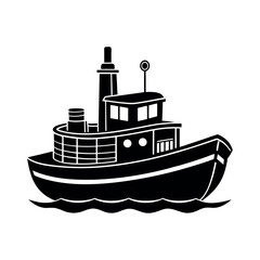 Obraz premium fishing boat vector illustration