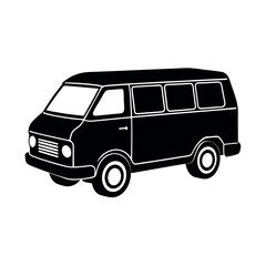 old bus isolated on white background