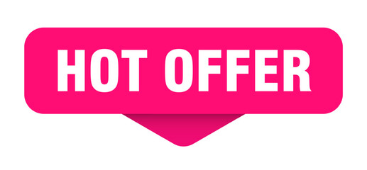 hot offer sticker. hot offer sign on transparent background
