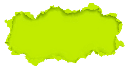 textured torn paper revealing vibrant green layer isolated on white background