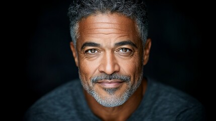Mature man with thoughtful expression