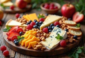 vibrant colorful charcuterie platter assorted cheese arrangements variety bounty snack delight, appetizer, spread, food, display, fresh, creamy, sharp